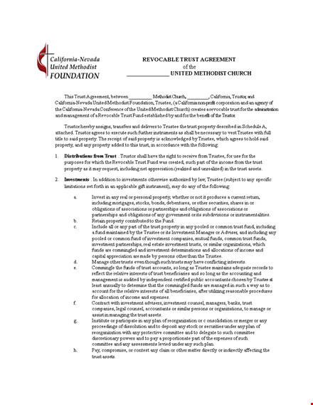 california trust agreement | property trusts by trustee & trustor template
