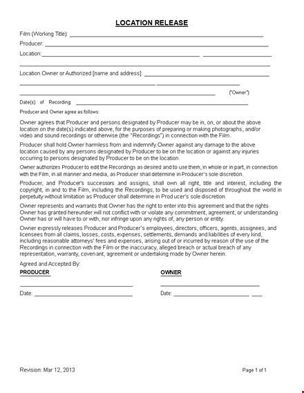 location release form: secure the rights with our location release form template