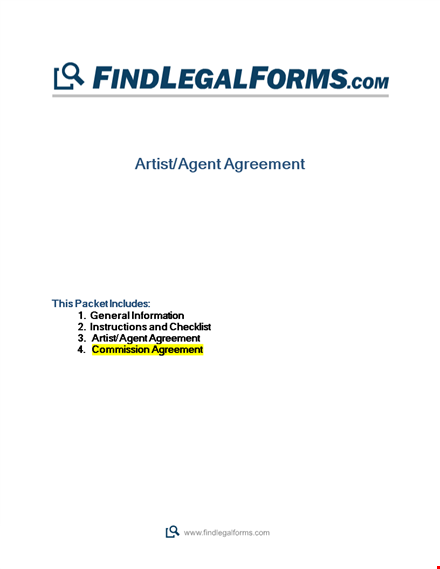 commission agreement template for agents: create clear and effective agreements with artists template