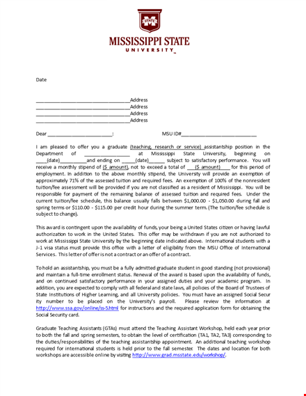 contract offer acceptance letter template template