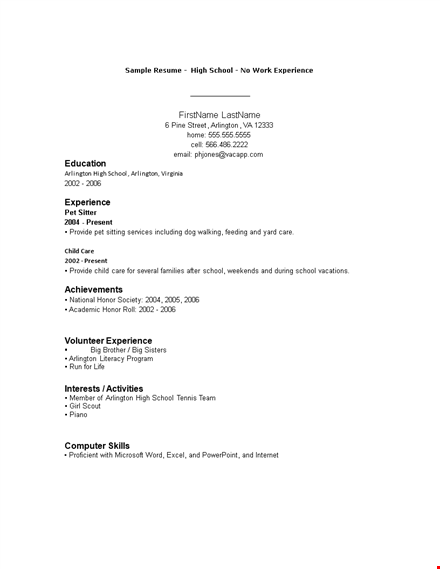 simple resume format doc template