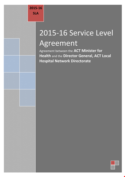 service level agreement template healthcare template