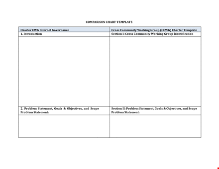 comparison chart template - compare organizations and make informed decisions template