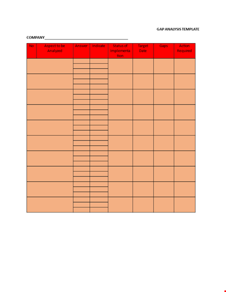 effective gap analysis template for your company | download now template