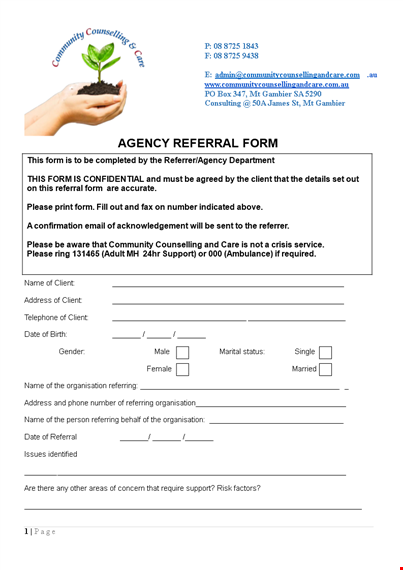 referral form template - easily track client referrals - boost your business template
