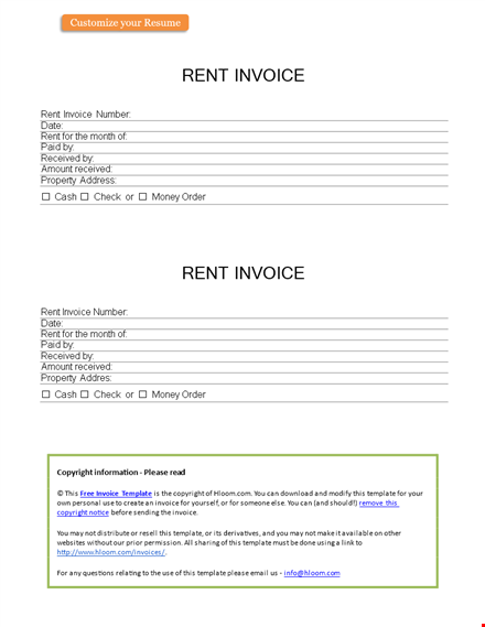 generate a professional rent receipt | easy-to-use invoice template | copyright compliant - hloom template