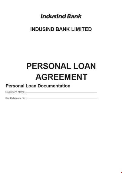 free personal loan agreement template