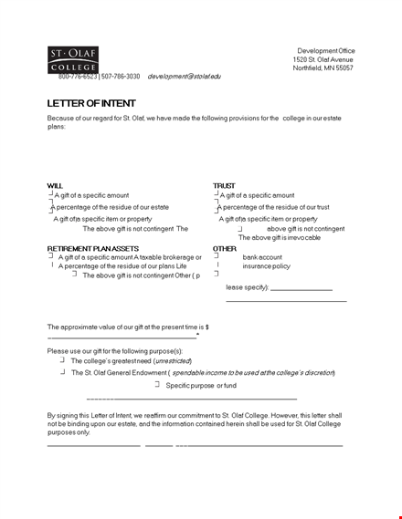 college letter of intent - how to write a specific loi template