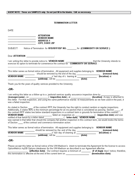 formal contract termination letter template