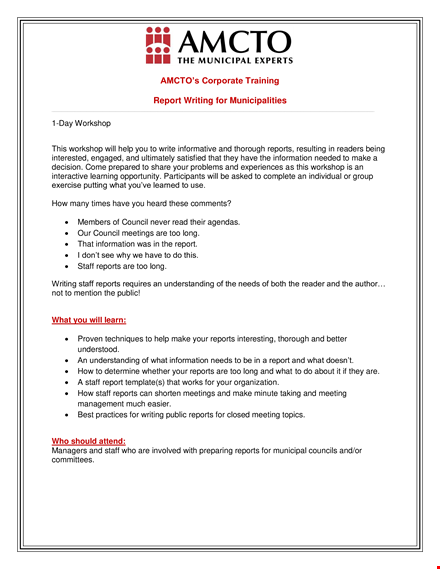 corporate training template