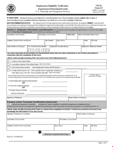 complete your employment eligibility verification form | fast document template