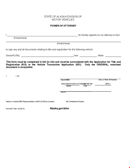 alaska power of attorney template