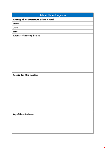 school council example template