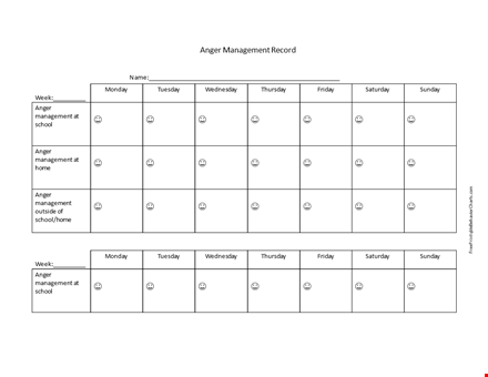 printable behavior management chart template