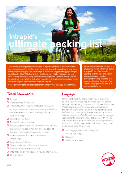 create an organized travel checklist - download our packing list template template