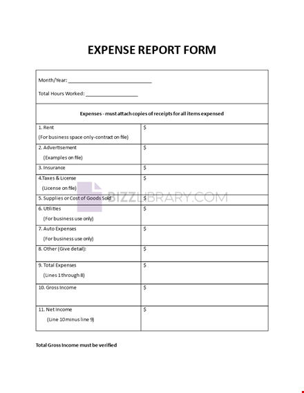 expense report form template