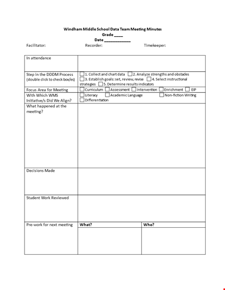 professional meeting notes template - streamline your meetings template