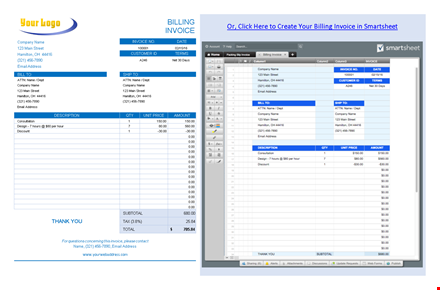 free excel invoice template template