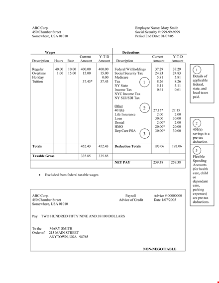 pay stub example template template