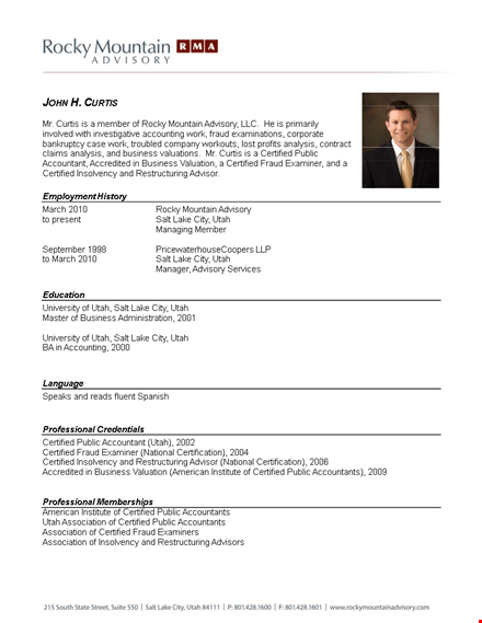 free accountant resume download in pdf template