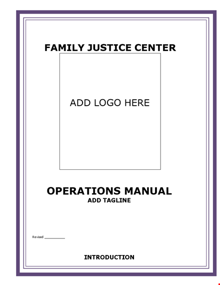 instruction manual template - create clear guides for staff, clients, and family template