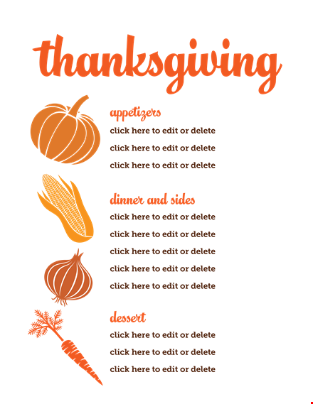 thanksgiving menu template - create your ideal menu | click now template