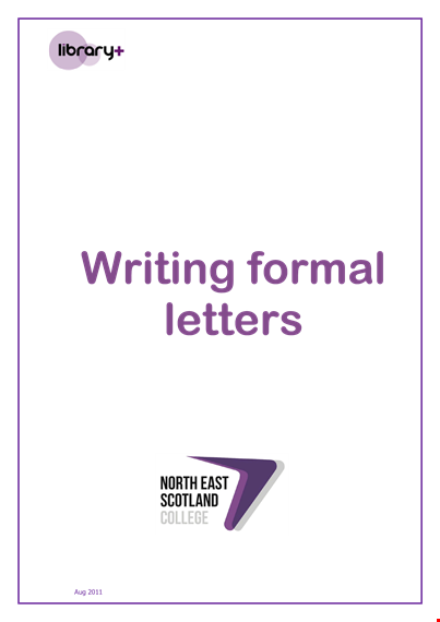 business letter writing tips: how to write a professional and formal letter template