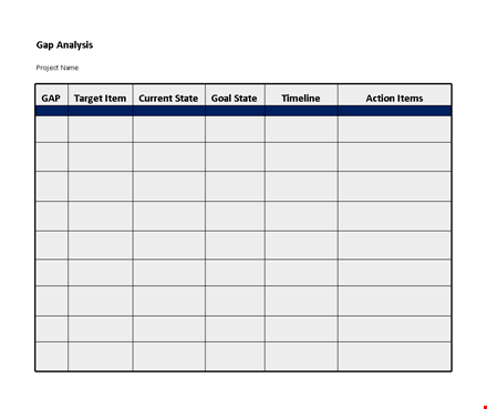 project gap analysis template - analyzing and addressing state of your project template
