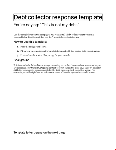 effective collection letter template with contact information - get paid sooner! template