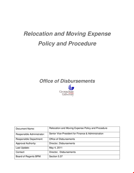 relocationandmovingexpensepolicyandprocedure template