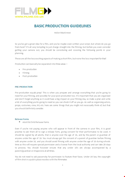 film location release form - ensure smooth production with proper filming permissions template