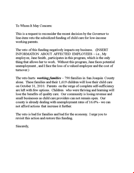 to whom it may concern letter for families template