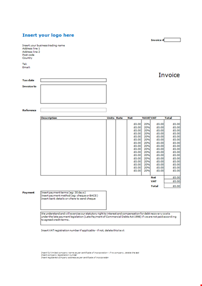 professional invoices with payment-friendly template template