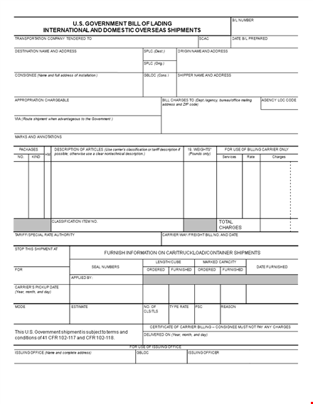 carrier charges - sf document templates with description template