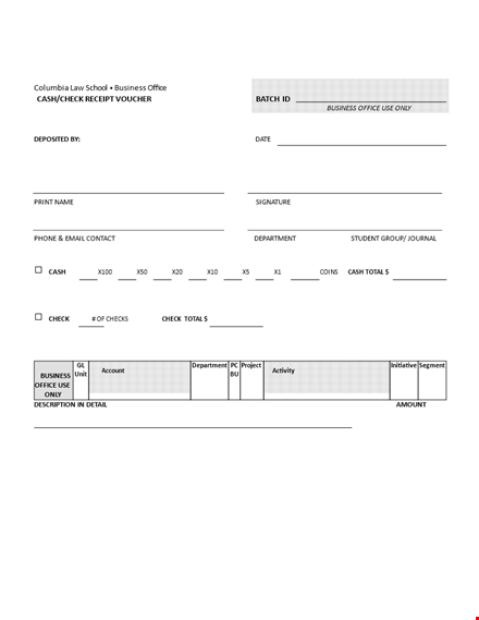 cheque receipt voucher | office business | check template