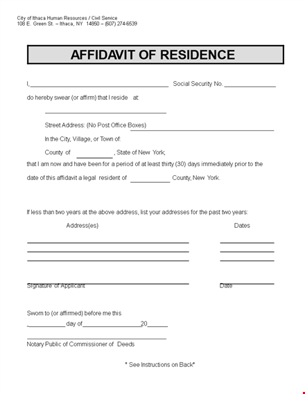 get your proof of residency letter - easy process for current address affidavit | county approved template