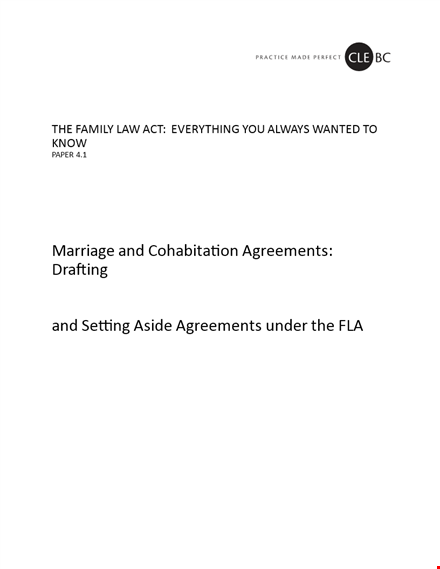 marriage cohabitation agreement template | agreement, property & family template