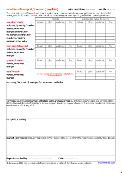 sales report template excel template