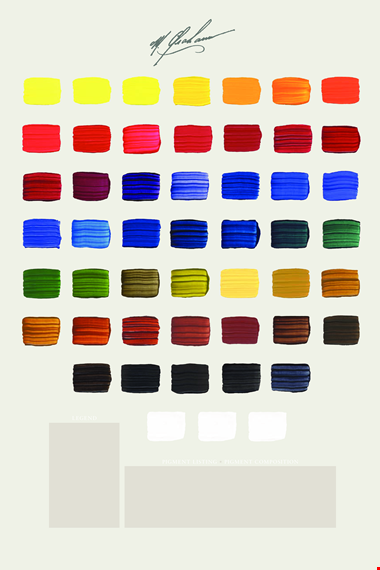 paint color temperature chart template