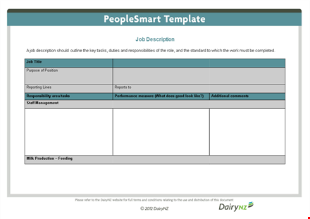 download a comprehensive job description template \ template