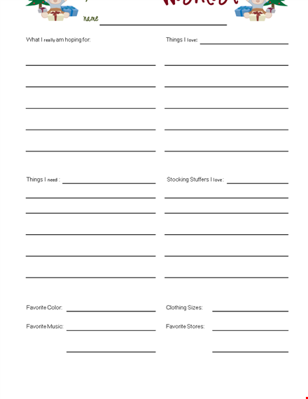 favorite grocery list template template