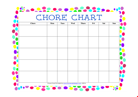 create an organized chore schedule with our free blank chore chart template