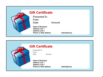 free gift certificate template - customize and print instantly template