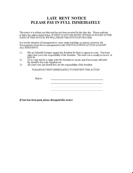 late rent notice template - easily notify your resident of overdue rent template