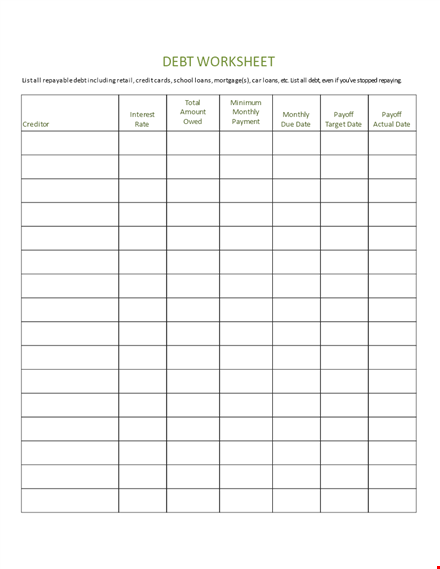 get debt-free faster with our monthly debt snowball spreadsheet template