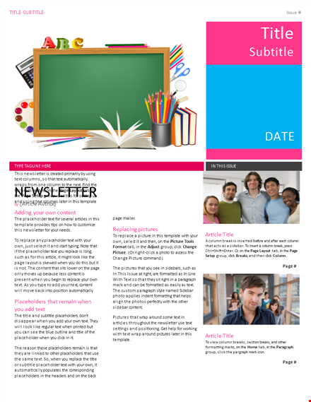 get creative with our newsletter template - click for inspiration | aliquam template