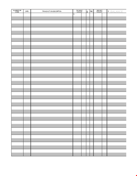 track your finances with a simple checkbook register - download now template