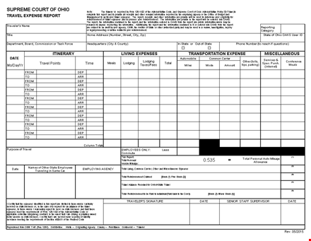 travel expenses excel template template