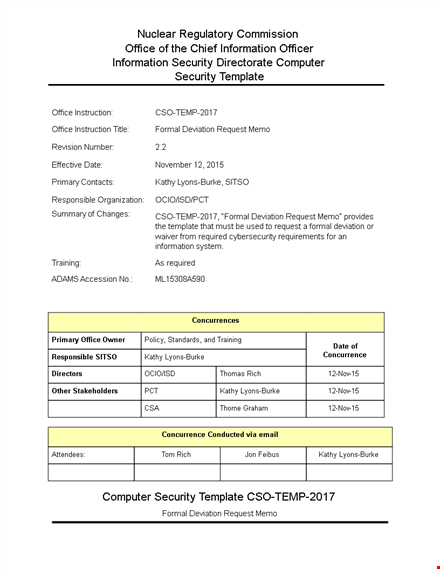 formal deviation request memo template format download ngowdrrw template