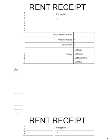customizable receipt template word for received amount template